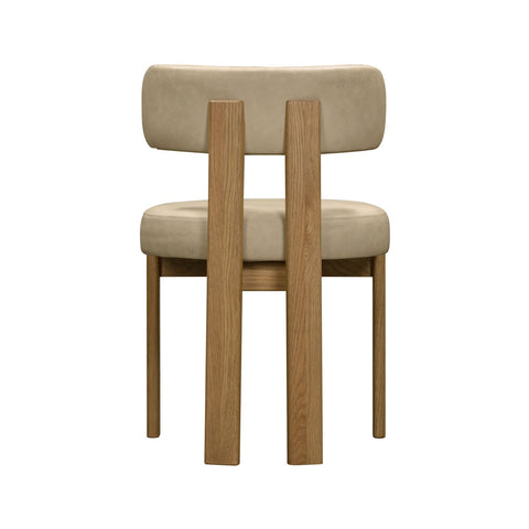 Odessa Cream Vegan Leather Dining Chair Model: TOV-D54436