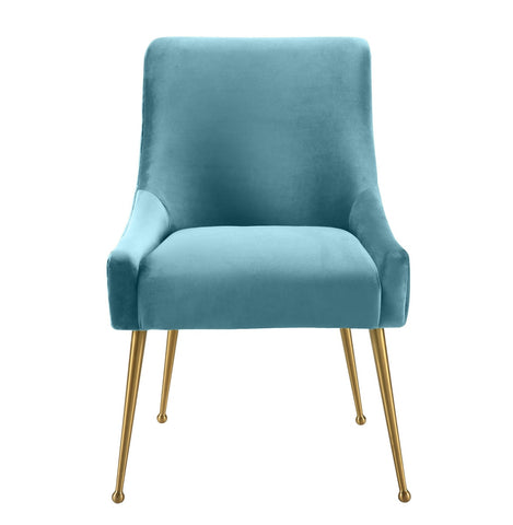 Beatrix Sea Blue Velvet Side Chair Model: TOV-D6168