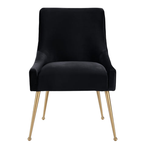 Beatrix Black Velvet Side Chair Model: TOV-D6179