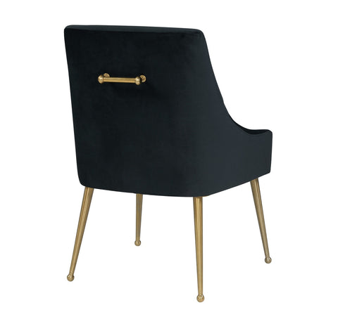 Beatrix Black Velvet Side Chair Model: TOV-D6179