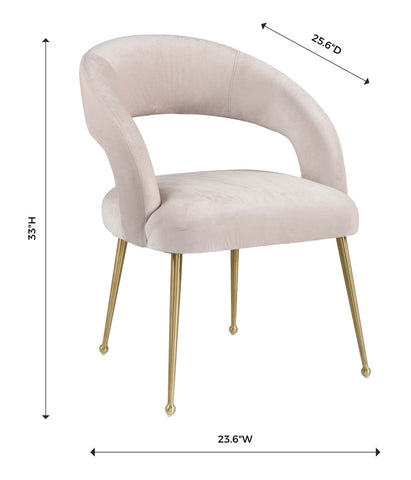 Rocco Blush Velvet Dining Chair Model: TOV-D6187