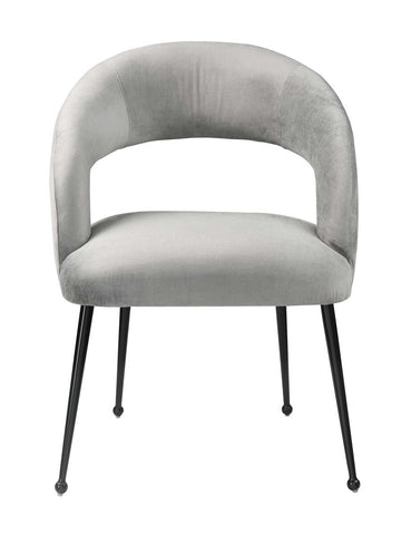 Rocco Slub Grey Dining Chair Model: TOV-D6189