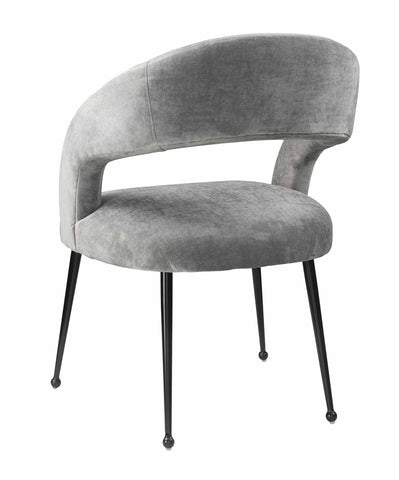 Rocco Slub Grey Dining Chair Model: TOV-D6189