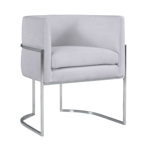 Giselle Grey Velvet Dining Chair - Silver Frame By Inspire Me! Home Decor Model: TOV-D6300