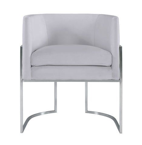 Giselle Grey Velvet Dining Chair - Silver Frame By Inspire Me! Home Decor Model: TOV-D6300
