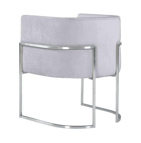 Giselle Grey Velvet Dining Chair - Silver Frame By Inspire Me! Home Decor Model: TOV-D6300