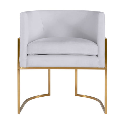 Giselle Grey Velvet Dining Chair - Gold Frame By Inspire Me! Home Decor Model: TOV-D6301