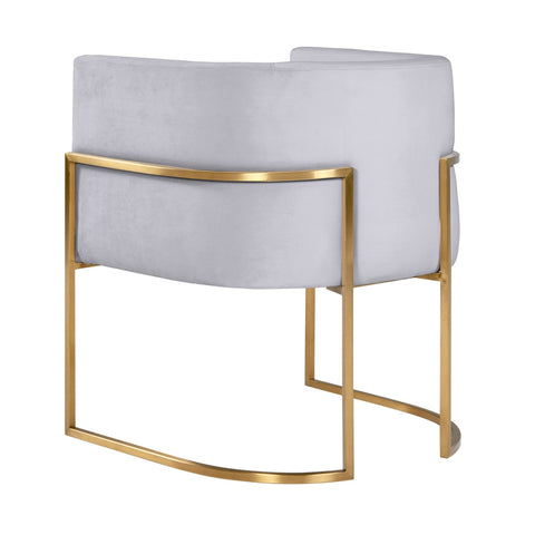 Giselle Grey Velvet Dining Chair - Gold Frame By Inspire Me! Home Decor Model: TOV-D6301