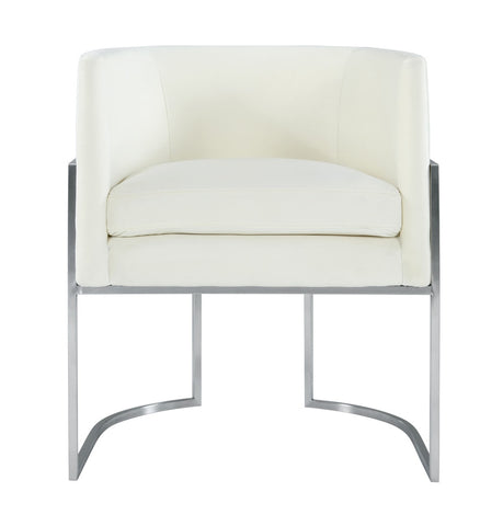 Giselle Cream Velvet Dining Chair - Silver Frame By Inspire Me! Home Decor Model: TOV-D6302