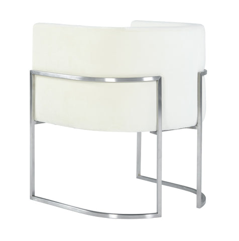 Giselle Cream Velvet Dining Chair - Silver Frame By Inspire Me! Home Decor Model: TOV-D6302