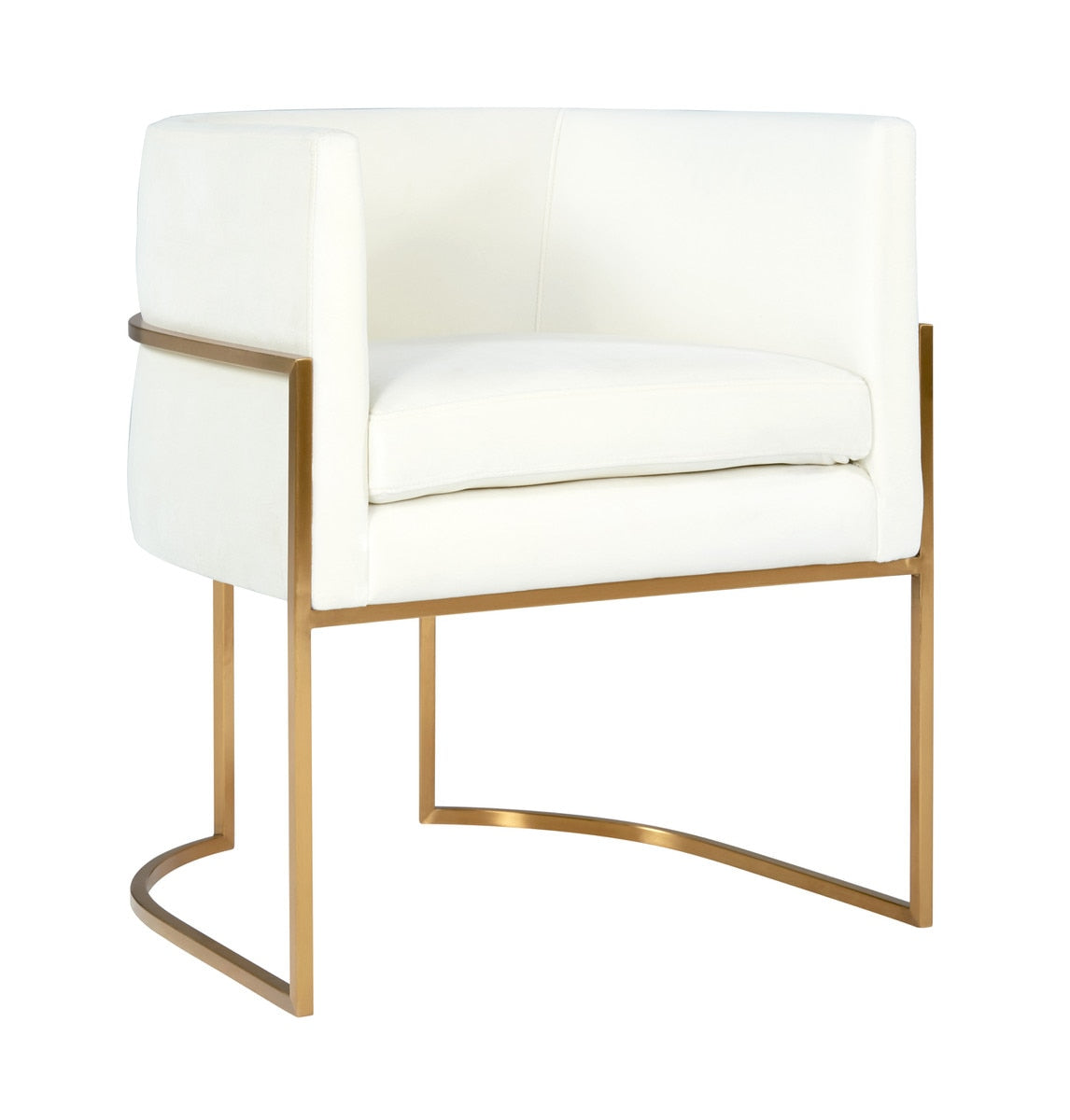 Giselle Cream Velvet Dining Chair - Gold Frame By Inspire Me! Home Decor Model: TOV-D6303