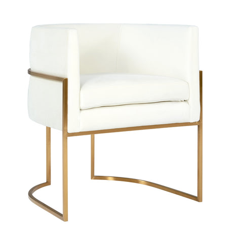 Giselle Cream Velvet Dining Chair - Gold Frame By Inspire Me! Home Decor Model: TOV-D6303