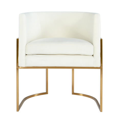 Giselle Cream Velvet Dining Chair - Gold Frame By Inspire Me! Home Decor Model: TOV-D6303