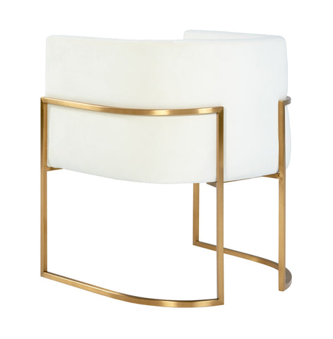Giselle Cream Velvet Dining Chair - Gold Frame By Inspire Me! Home Decor Model: TOV-D6303