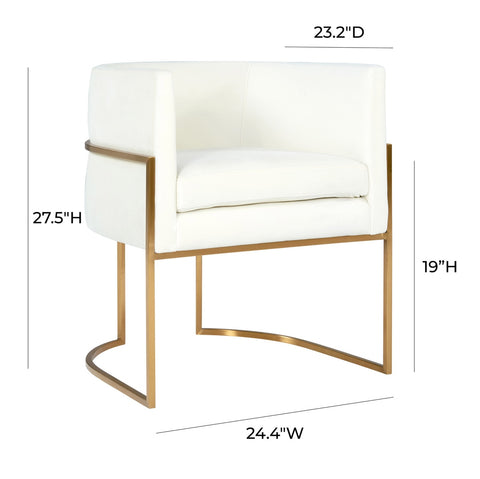 Giselle Cream Velvet Dining Chair - Gold Frame By Inspire Me! Home Decor Model: TOV-D6303