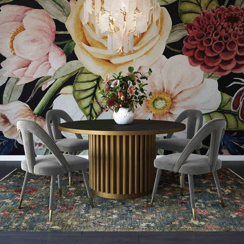 Petra Light Grey Velvet Side Chair Model: TOV-D6363