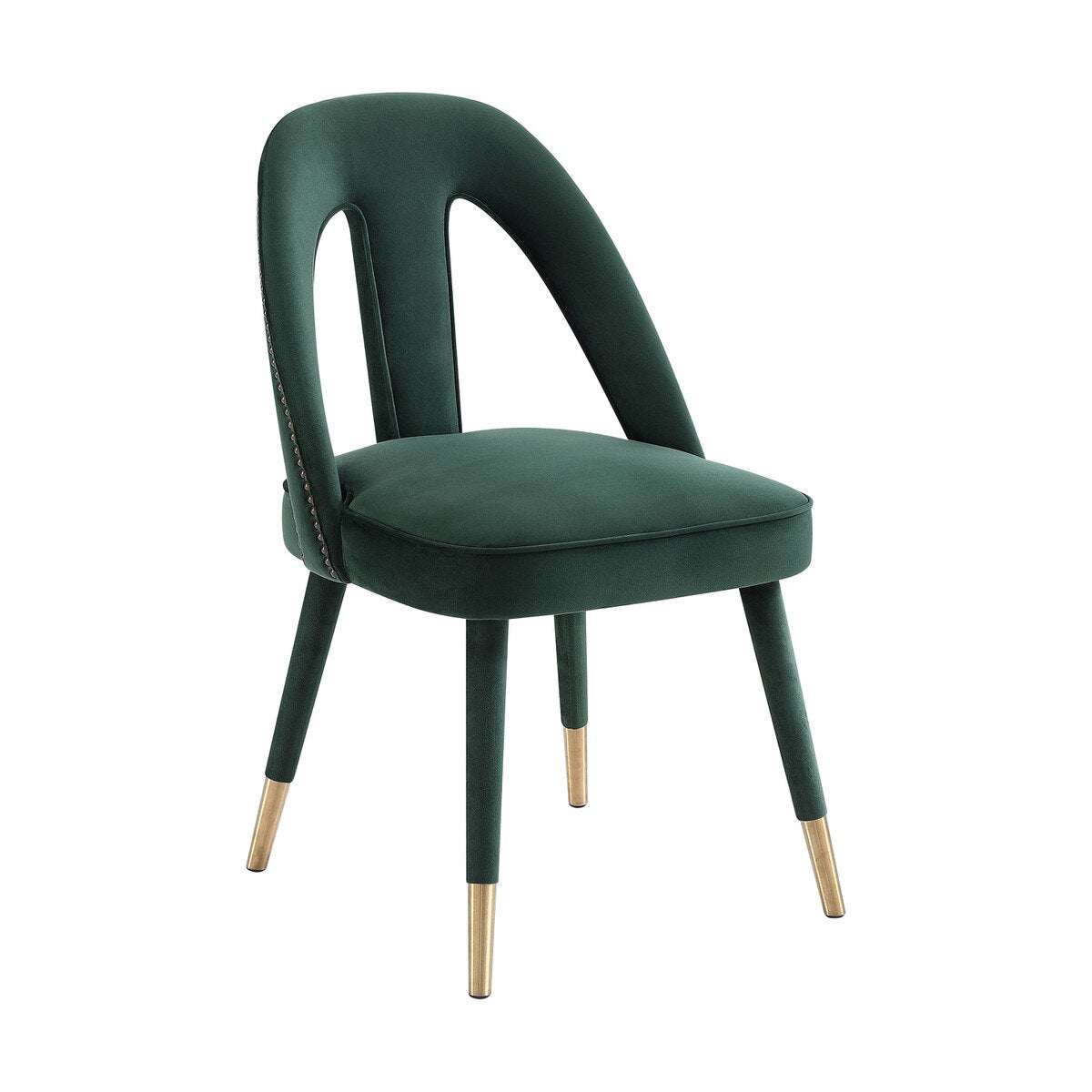 Petra Forest Green Velvet Side Chair Model: TOV-D6364