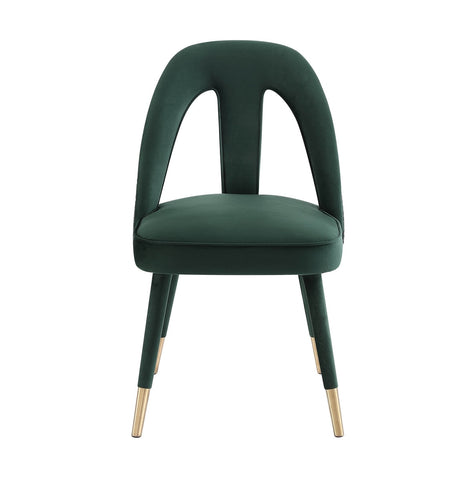 Petra Forest Green Velvet Side Chair Model: TOV-D6364