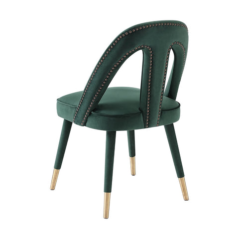 Petra Forest Green Velvet Side Chair Model: TOV-D6364