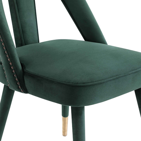 Petra Forest Green Velvet Side Chair Model: TOV-D6364
