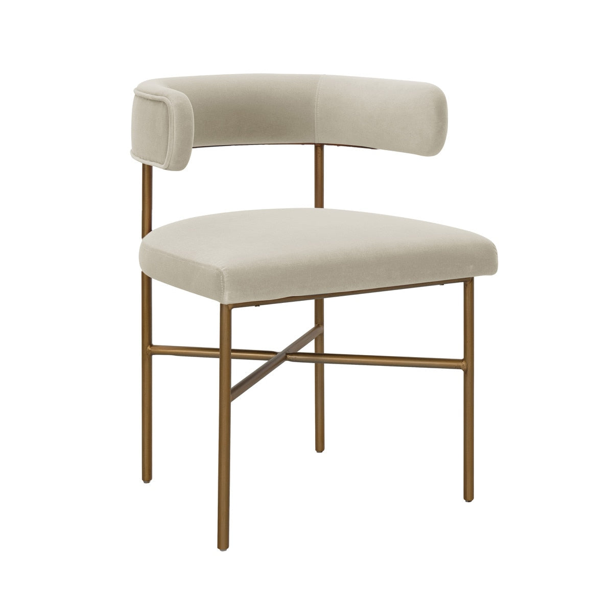 Kim Velvet Chair in Cream Model: TOV-D6433