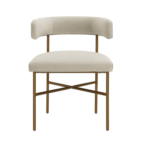 Kim Velvet Chair in Cream Model: TOV-D6433