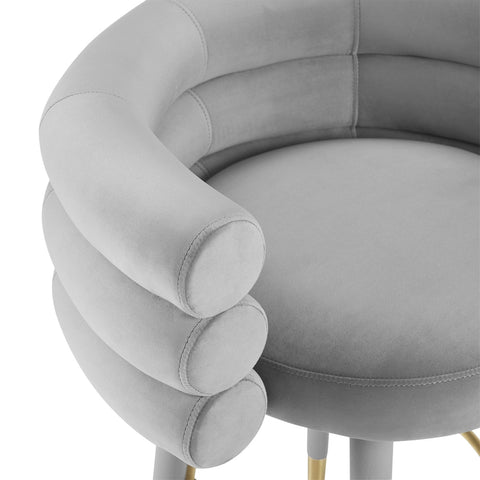 Betty Grey Velvet Counter Stool Model: TOV-D6453