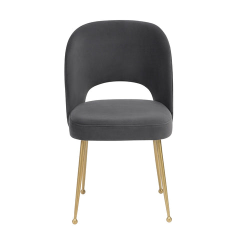 Swell Dark Grey Velvet Chair Model: TOV-D67