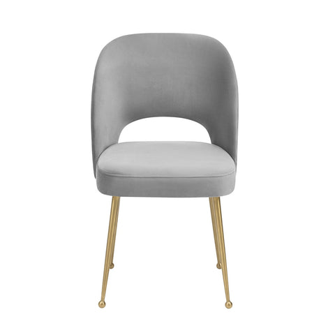 Swell Light Grey Velvet Chair Model: TOV-D68