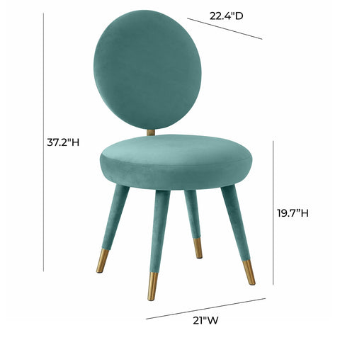 Kylie Sea Blue Velvet Dining Chair Model: TOV-D68126