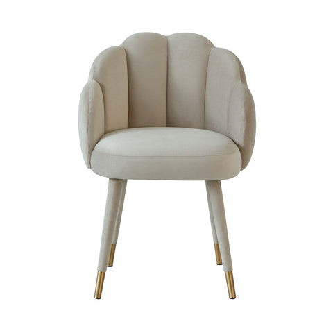 Gardenia Light Grey Velvet Dining Chair Model: TOV-D68136
