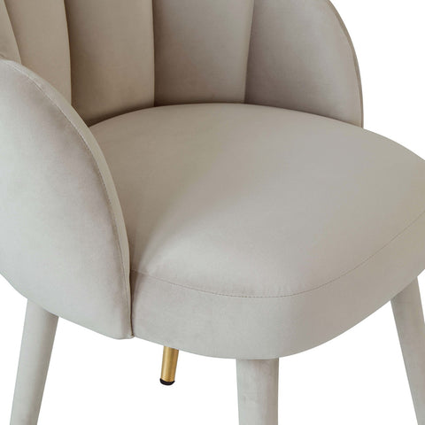 Gardenia Light Grey Velvet Dining Chair Model: TOV-D68136