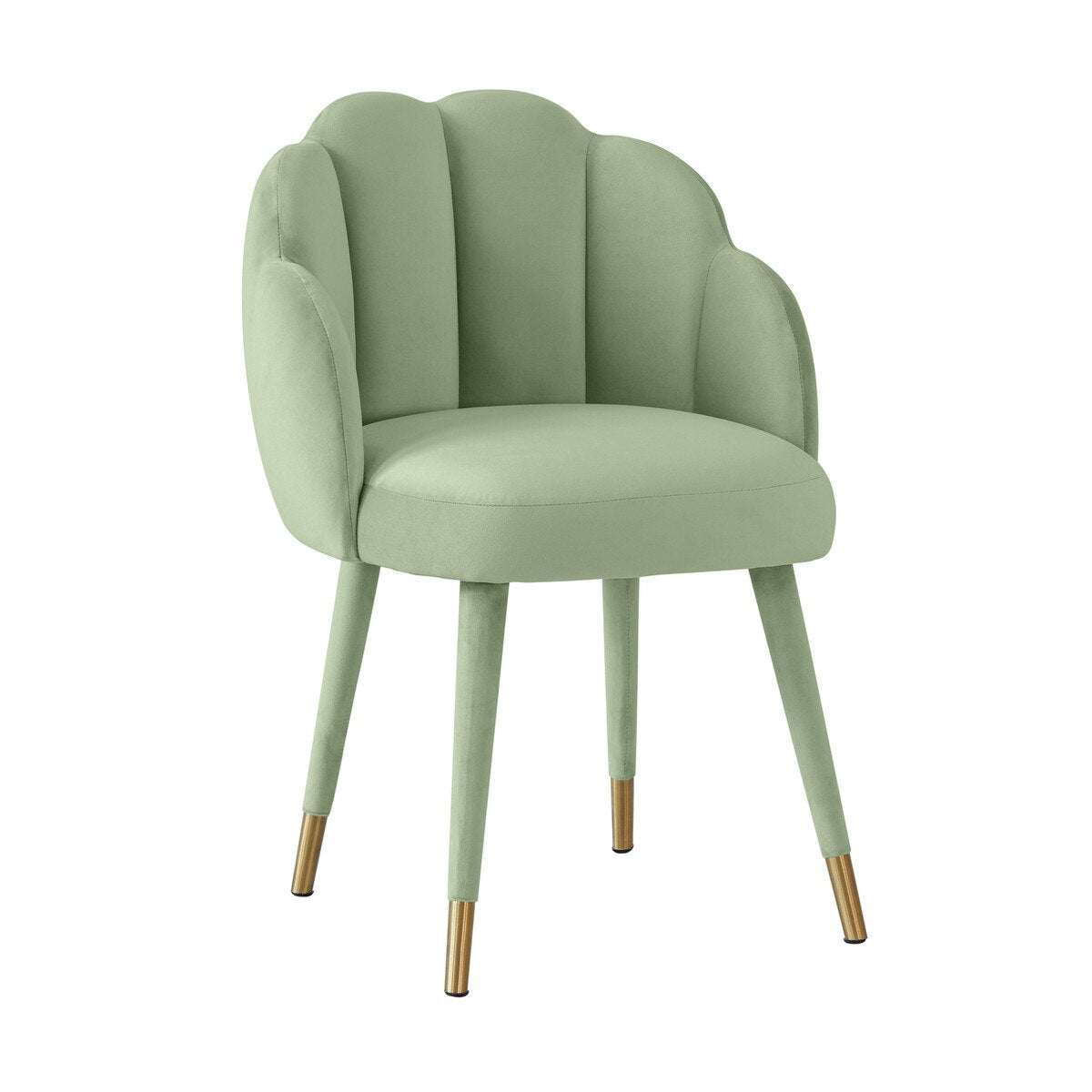 Gardenia Moss Green Velvet Dining Chair Model: TOV-D68137