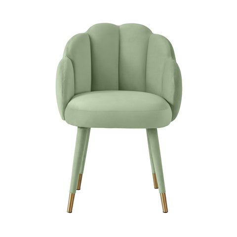 Gardenia Moss Green Velvet Dining Chair Model: TOV-D68137