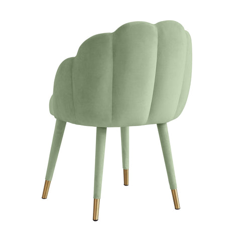 Gardenia Moss Green Velvet Dining Chair Model: TOV-D68137