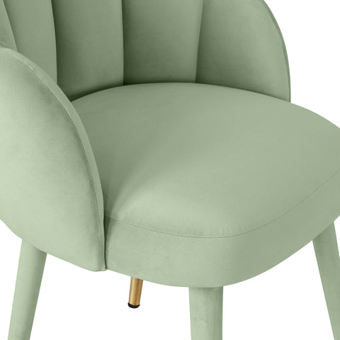 Gardenia Moss Green Velvet Dining Chair Model: TOV-D68137