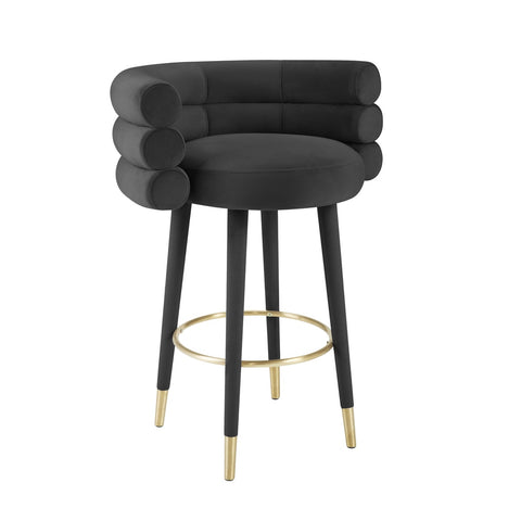 Betty Black Velvet Barstool Model: TOV-D68226