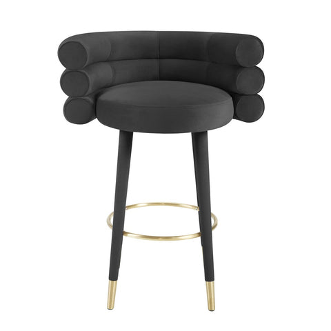 Betty Black Velvet Barstool Model: TOV-D68226