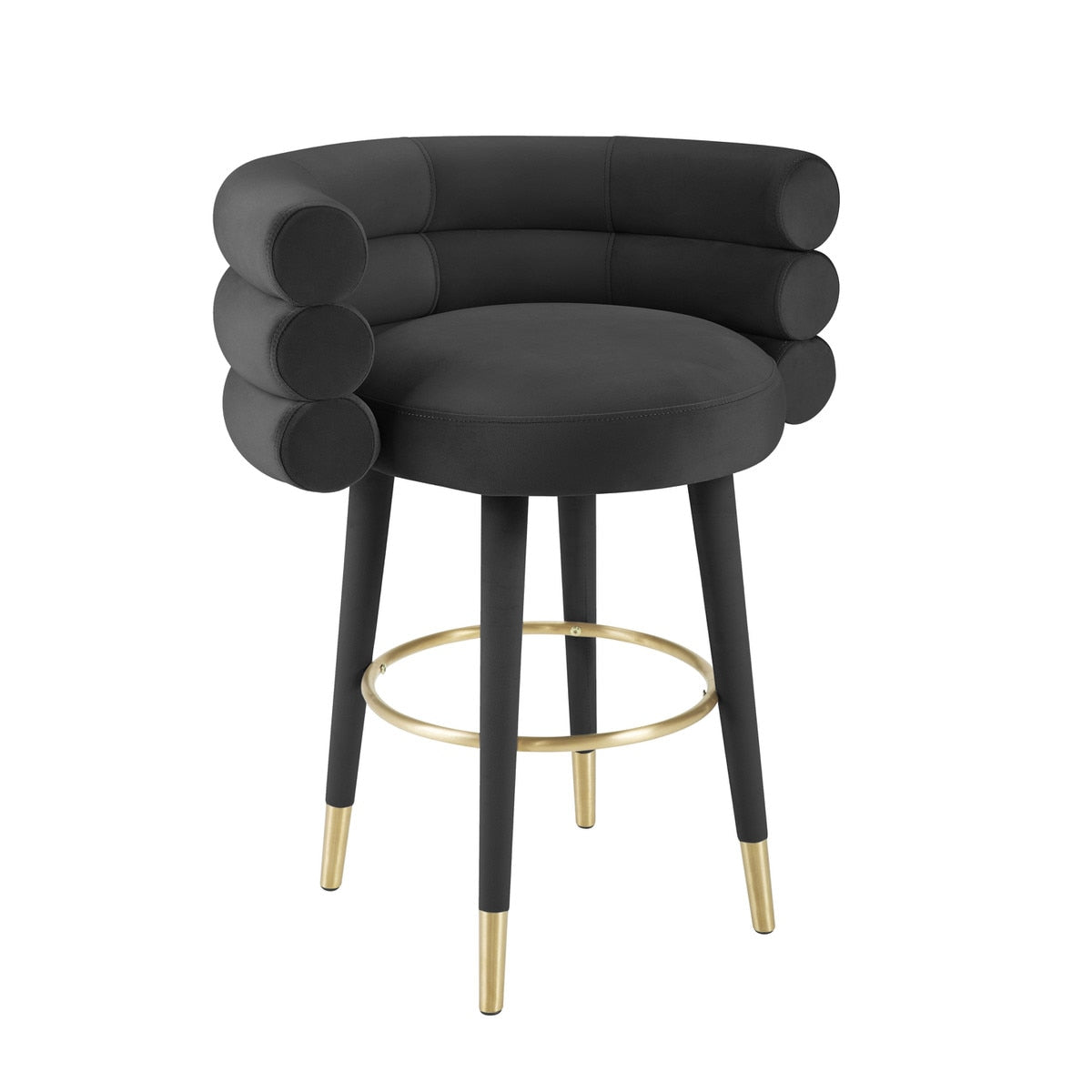Betty Black Velvet Counter Stool Model: TOV-D68227