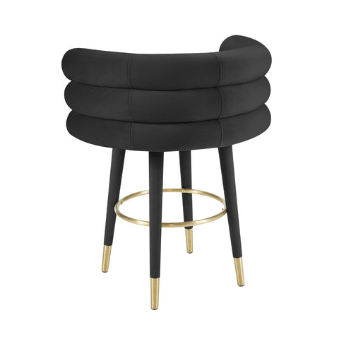 Betty Black Velvet Counter Stool Model: TOV-D68227