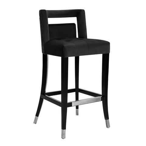 Hart Black Velvet Counter Stool Model: TOV-D68246