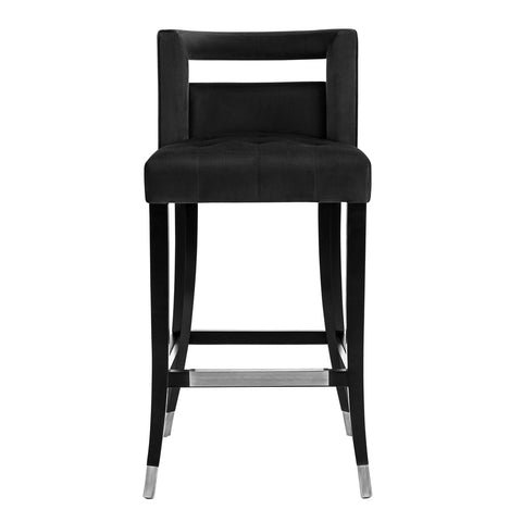 Hart Black Velvet Counter Stool Model: TOV-D68246