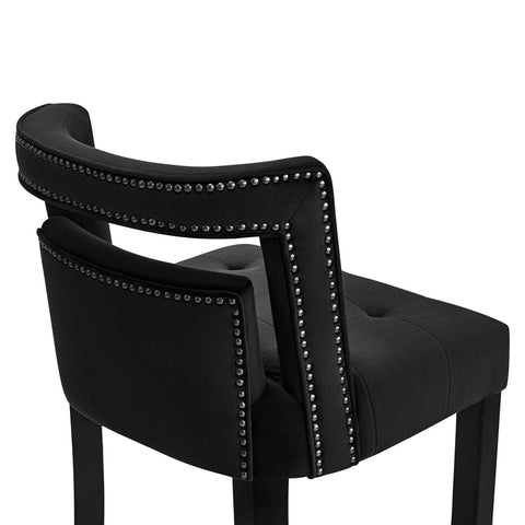 Hart Black Velvet Counter Stool Model: TOV-D68246