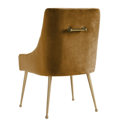 Beatrix Cognac Velvet Side Chair Model: TOV-D68305