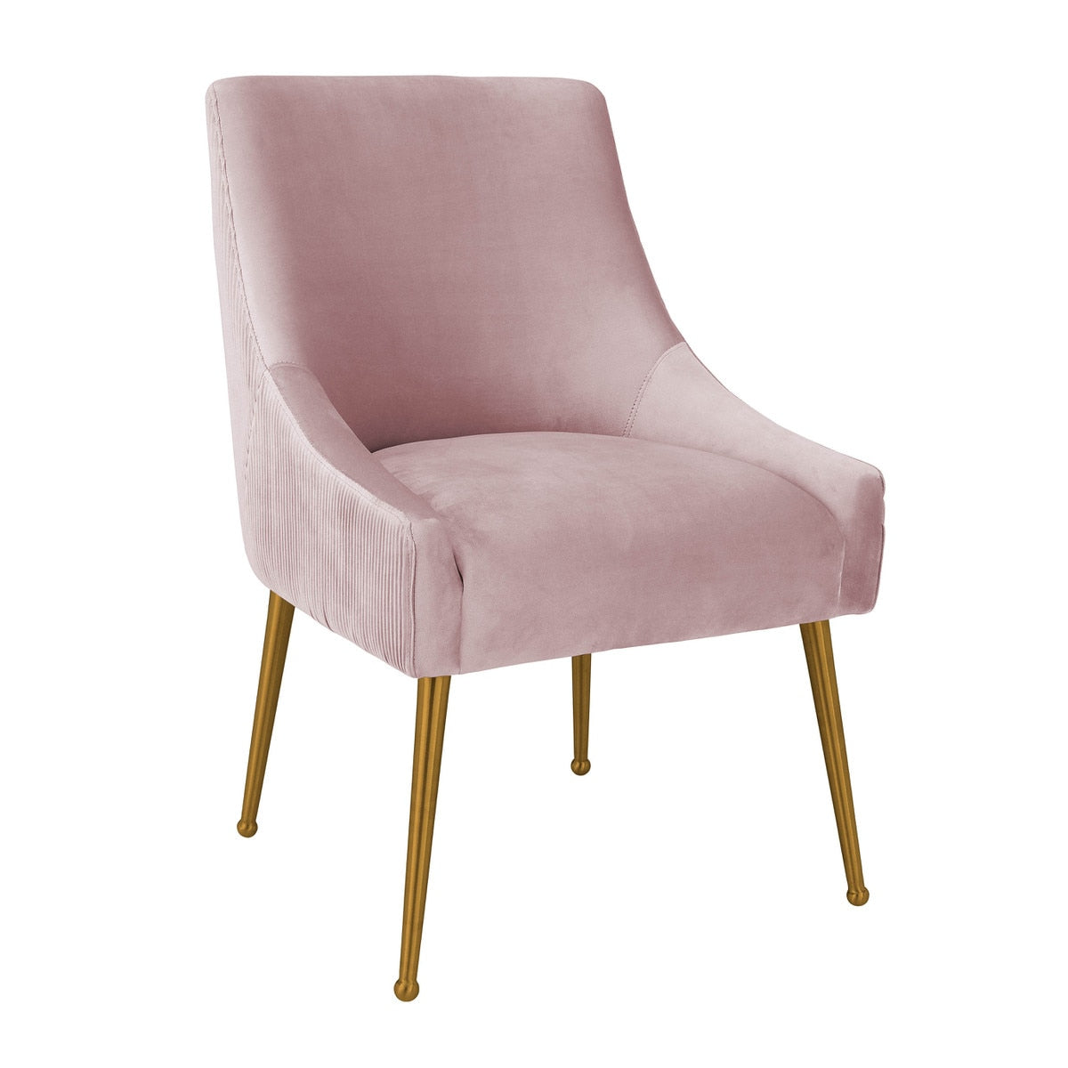 Beatrix Pleated Mauve Velvet Side Chair Model: TOV-D68313