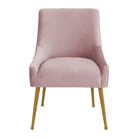 Beatrix Pleated Mauve Velvet Side Chair Model: TOV-D68313