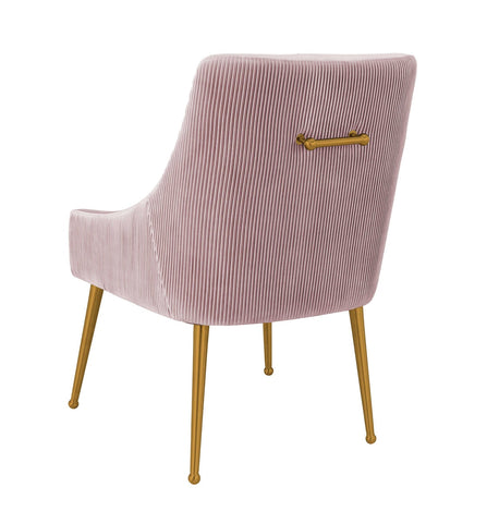 Beatrix Pleated Mauve Velvet Side Chair Model: TOV-D68313