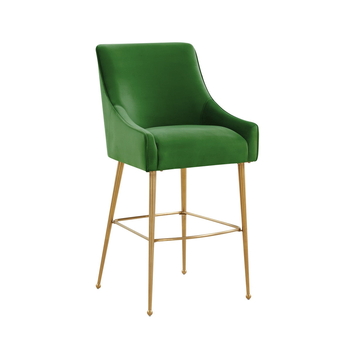 Beatrix Green Velvet Bar Stool Model: TOV-D68343