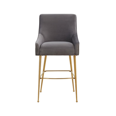 Beatrix Dark Grey Velvet Counter Stool Model: TOV-D68345