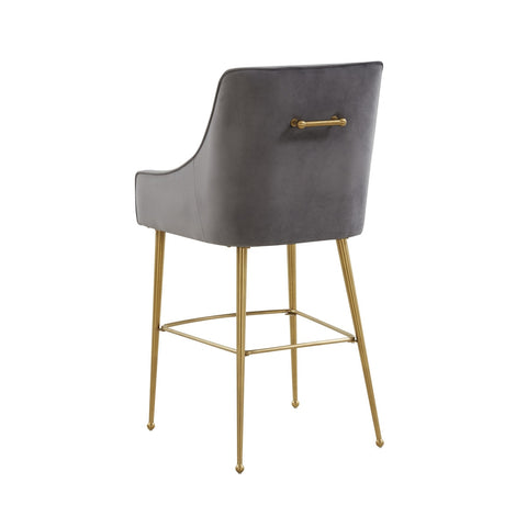 Beatrix Dark Grey Velvet Counter Stool Model: TOV-D68345